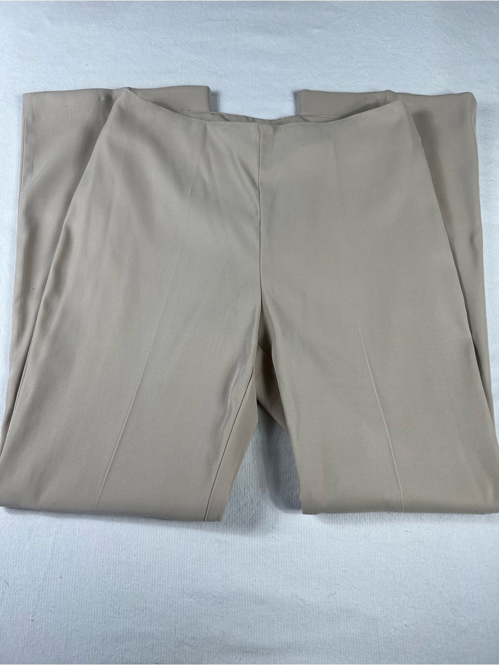 WilliSmith Womens Classic Straight-Leg Dress Pants in Neutral Beige Size4 Preppy